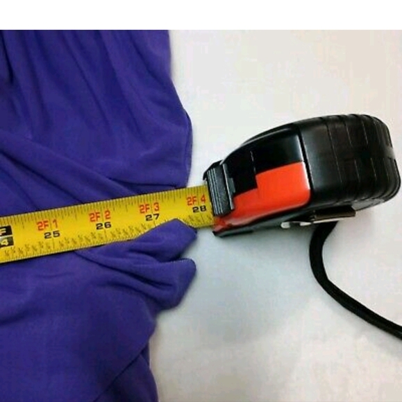 Susan Graver Purple V Neck Long Sleeve Stretch Liquid Knit Tiered Size 3x - Picture 4 of 6